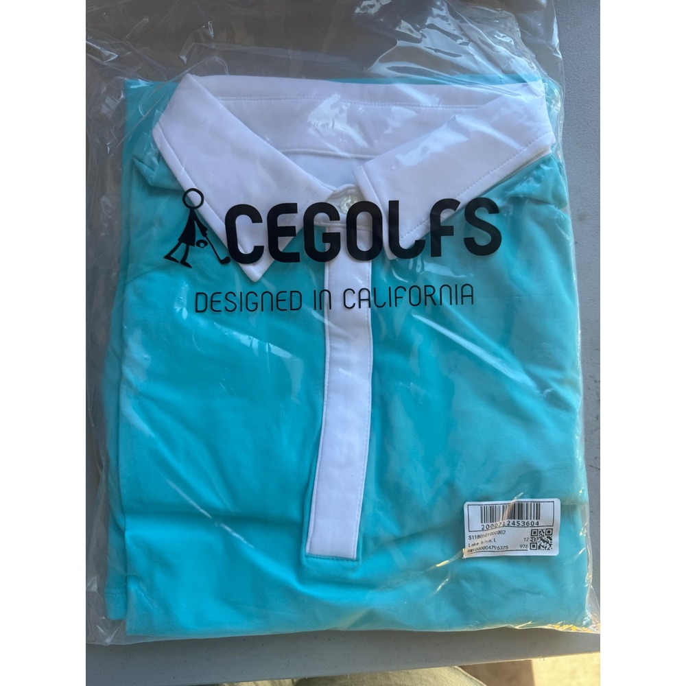 Acegolfs Lake Blue Sleeveless Polo Golf Dress Womens Large NWT - Picture 4 of 4